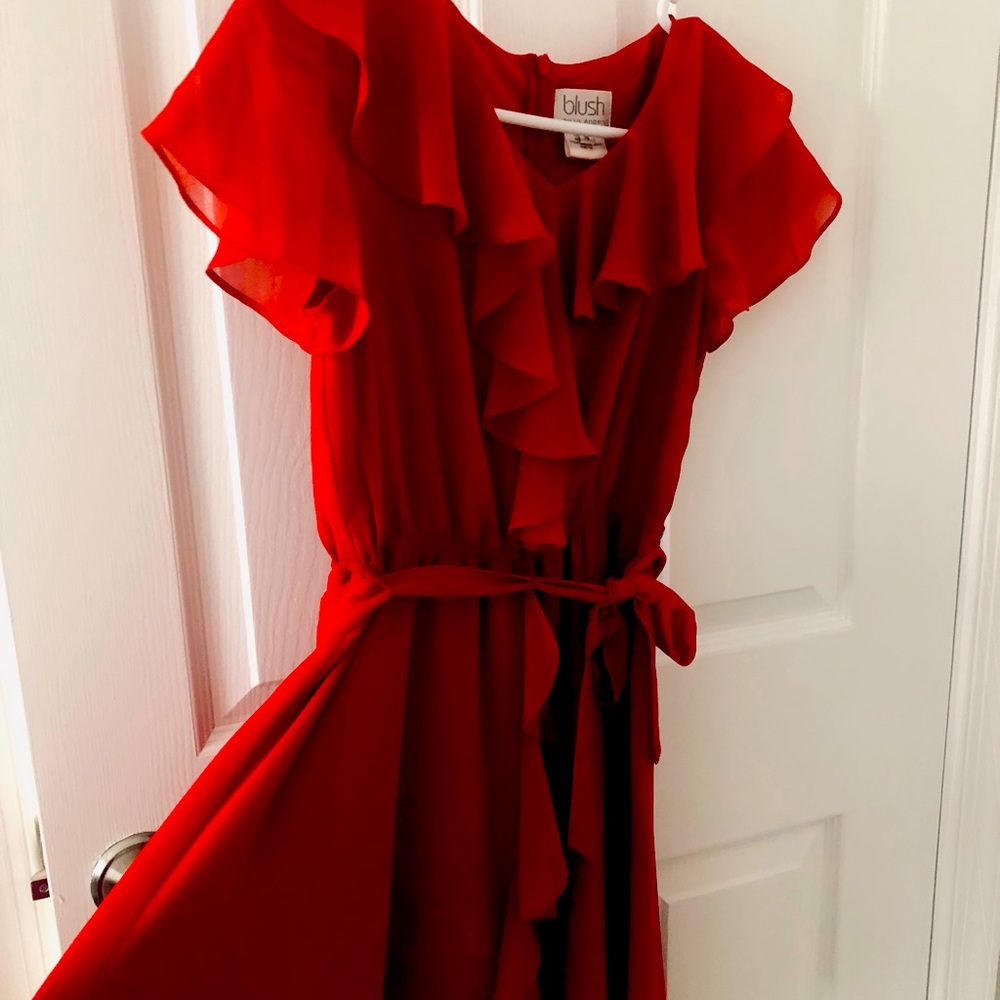 Juniors Red Ruffle Dress!